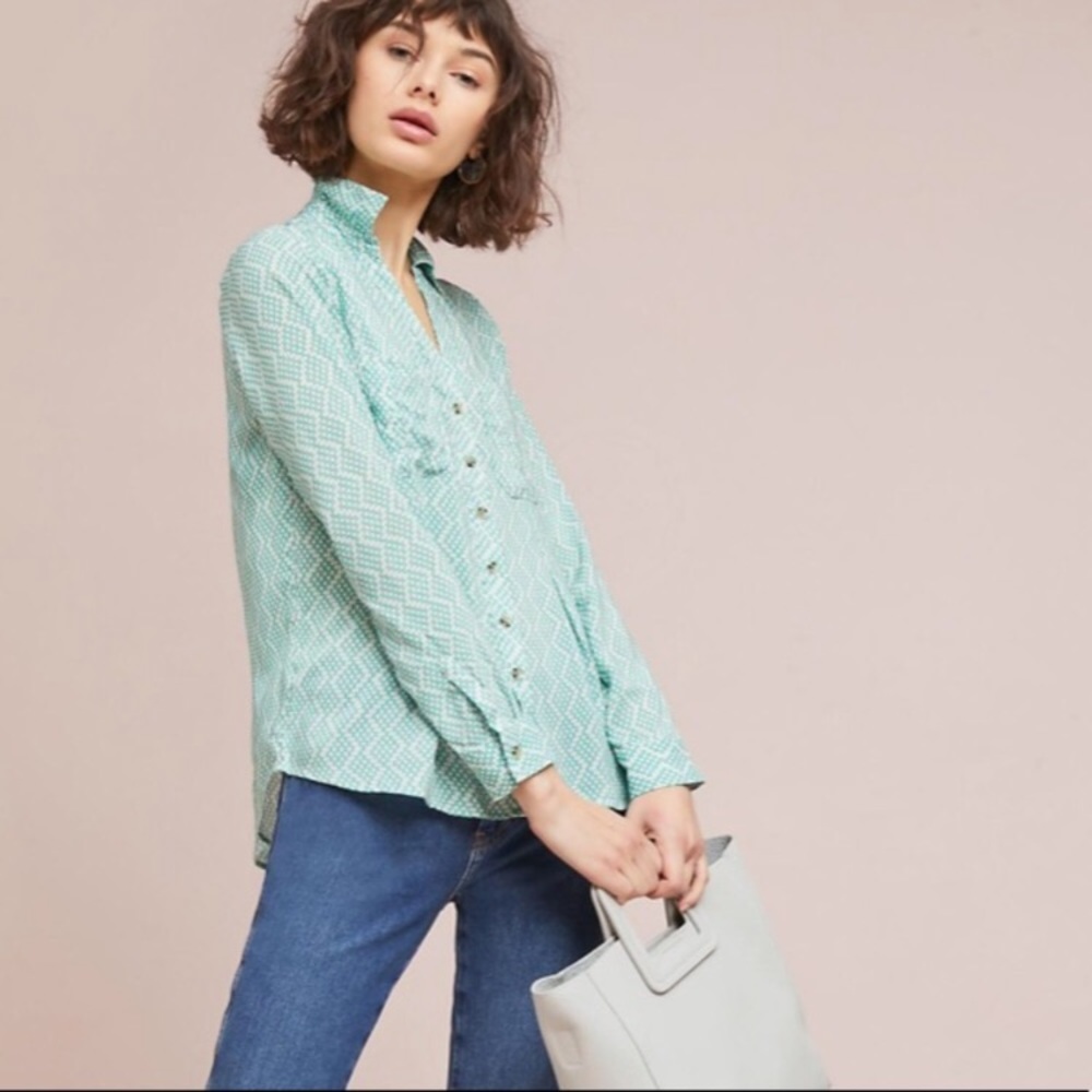 Anthropologie | Maeve Rochelle Button Down Top